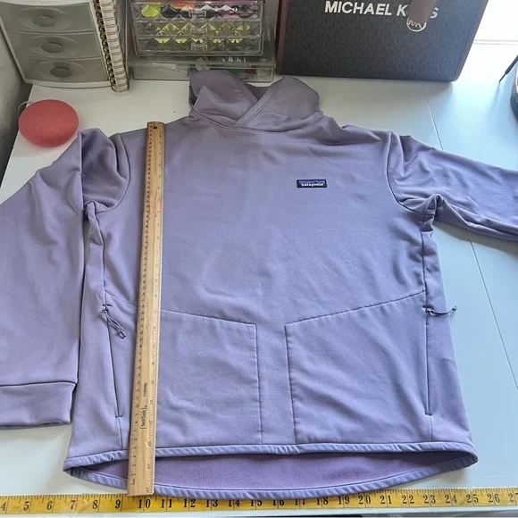 Patagonia Women's R1® Thermal Pullover Hoody Concrete Purple Lilac Size M NWOT - Picture 13 of 16